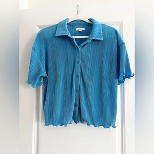 Colsie Lettuce Edge Satin Pajama Set. Size M.